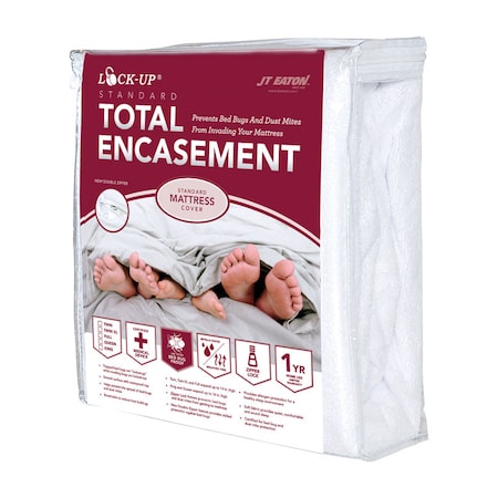 Jt Eaton JT Eaton Lock-Up King White Stretch-Knit Polyester Mattress Encasement Cover 83KGENC